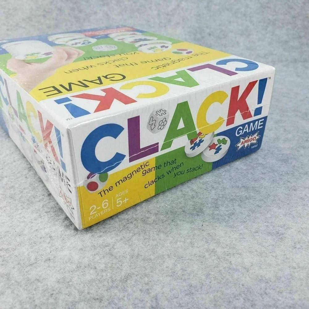 Clack Game Kids Family Fun Night Magnetic Stacking Disks Activity‎ Amigo New